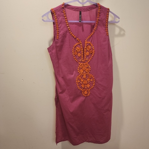 KAY CELINE  Pink 100% Cotton sleeves tunic Top size Small - Picture 1 of 14